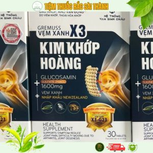 Viên Uống Hỗ Trợ Giảm Đau Khớp Vạn Châu Vẹm Xanh Gremuss Hộp 2 Lọ x30 Viên