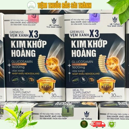 Viên Uống Hỗ Trợ Giảm Đau Khớp Vạn Châu Vẹm Xanh Gremuss Hộp 2 Lọ x30 Viên