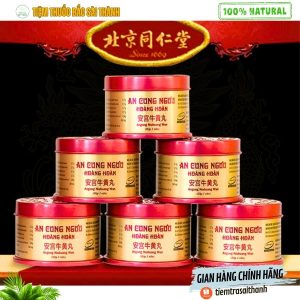 An Cung Ngưu Hoàng Đồng Nhân Đường (Hộp Thiết Tròn) 1 Viên